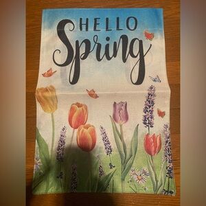 Garden Flag Spring Floral 12" x 18" NWOT
